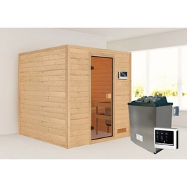 Sauna »Jara «, BxTxH: 196 x 187 x 195 cm, 9 kW Ofen mit ext. Steuerung