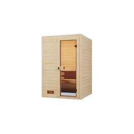 Massivholzsauna »VALIDA 1«, 4 Personen, inkl. 3,6 kW Ofen mit integrierter Steuerung