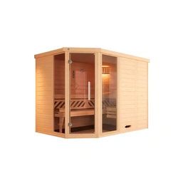 Sauna »KEMI ECK 2«, 6 Personen, inkl. 9 kW Ofen mit externer Steuerung