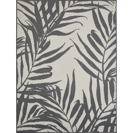 Teppich »Reno«, BxL: 80 x 140 cm, beige/anthrazit, Muster: Blätter