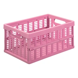 Faltbox, BxHxL: 35,5 x 17 x 24,2 cm, Kunststoff, pink