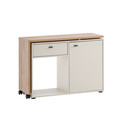 Schreibtisch-Kombination »Tiny Working«, BxHxL: 39 x 75,3 x 104,6 cm, beige, Holzwerkstoff melaminbeschichtet