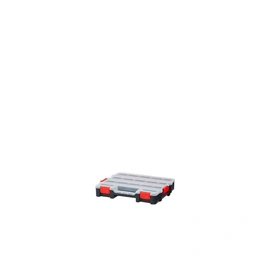 Sortimentskasten »Compact 330«, schwarz / rot / transparent, Anzahl Fächer: 17