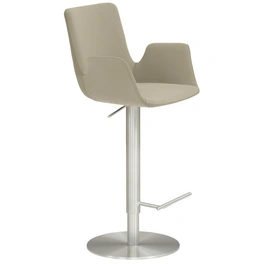 Barhocker »1220«, Breite: 52 cm, höhenverstellbar, Mikrofaser, beige