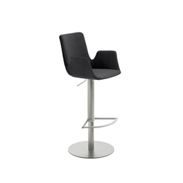 Barhocker »1227«, Breite: 53 cm, höhenverstellbar, Mikrofaser, grau