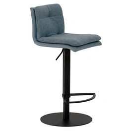 Barhocker »1215«, Breite: 41 cm, höhenverstellbar, Mikrofaser, blau