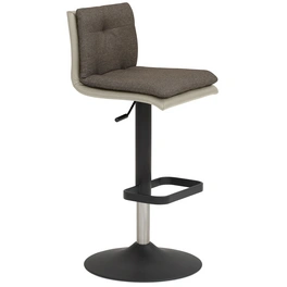 Barhocker »1211«, Breite: 44 cm, höhenverstellbar, Mikrofaser, beige