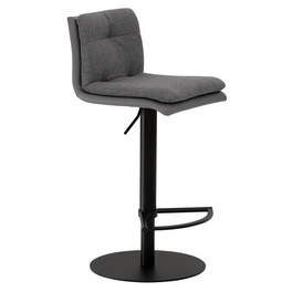 Barhocker »1215«, Breite: 41 cm, höhenverstellbar, Mikrofaser, grau