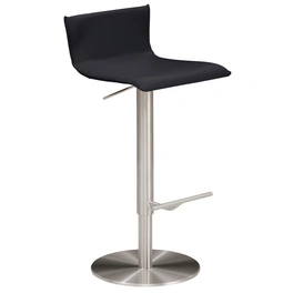 Barhocker »1225«, Breite: 39,5 cm, höhenverstellbar, Leder, schwarz