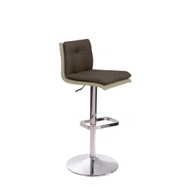 Barhocker »1211«, Breite: 44 cm, höhenverstellbar, Mikrofaser, beige