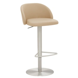 Barhocker »1216«, Breite: 48 cm, höhenverstellbar, Mikrofaser, beige