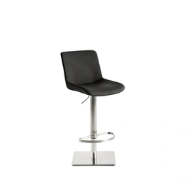 Barhocker »1287«, Breite: 40 cm, höhenverstellbar, Kunstleder, grau