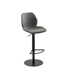 Barhocker »1276«, Breite: 46 cm, höhenverstellbar, Polyester, grau