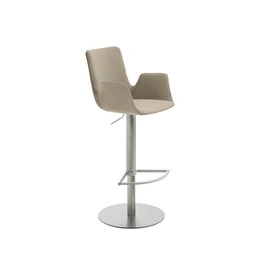 Barhocker »1227«, Breite: 53 cm, höhenverstellbar, Mikrofaser, beige