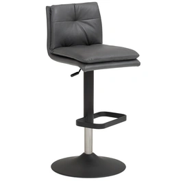 Barhocker »1211«, Breite: 44 cm, höhenverstellbar, Mikrofaser, grau