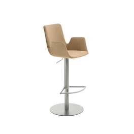 Barhocker »1227«, Breite: 53 cm, höhenverstellbar, Mikrofaser, beige