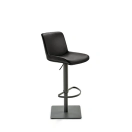 Barhocker »1287«, Breite: 40 cm, höhenverstellbar, Mikrofaser, schwarz