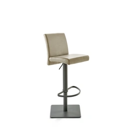 Barhocker »1286«, Breite: 41 cm, höhenverstellbar, Mikrofaser, beige