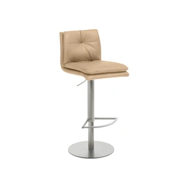 Barhocker »1215«, Breite: 41 cm, höhenverstellbar, Mikrofaser, beige