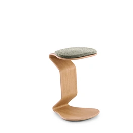 Hocker »NEST NATURE«, BxH: 35 x 57 cm, Schurwolle, grau