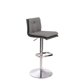 Barhocker »1211«, Breite: 44 cm, höhenverstellbar, Mikrofaser, grau