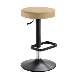 Barhocker »1200«, Breite: 44 cm, höhenverstellbar, Mikrofaser, beige