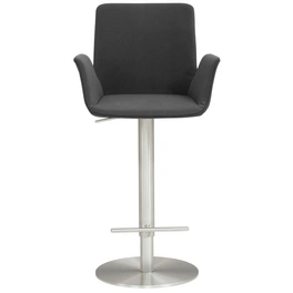 Barhocker »1220«, Breite: 52 cm, höhenverstellbar, Mikrofaser, grau