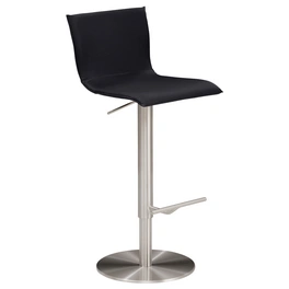 Barhocker »1226«, Breite: 39,5 cm, höhenverstellbar, Leder, schwarz