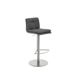 Barhocker »1215«, Breite: 41 cm, höhenverstellbar, Mikrofaser, grau