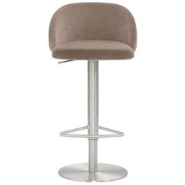 Barhocker »1216«, Breite: 48 cm, höhenverstellbar, Polyester, braun