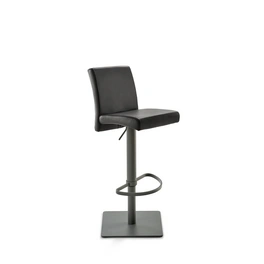 Barhocker »1286«, Breite: 41 cm, höhenverstellbar, Leder, schwarz