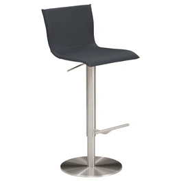 Barhocker »1226«, Breite: 39,5 cm, höhenverstellbar, Leder, grau