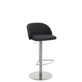 Barhocker »1236«, Breite: 49 cm, höhenverstellbar, Mikrofaser, grau