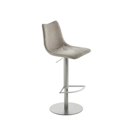 Barhocker »1375«, Breite: 43 cm, höhenverstellbar, Kunstleder, grau