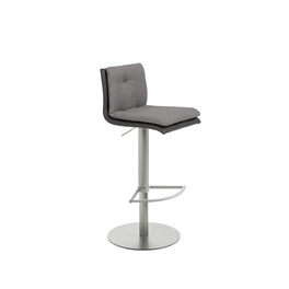 Barhocker »1215«, Breite: 41 cm, höhenverstellbar, Mikrofaser, grau