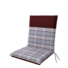 Sitzauflage »Casa«, BxLxS: 48 x 100 x 6 cm, aus 100 % Polyester, grau/bordeauxrot