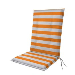 Sitzauflage »Living«, BxLxS: 48 x 110 x 6 cm, aus 55 % Polyester, 45 % Baumwolle, orange/weiß