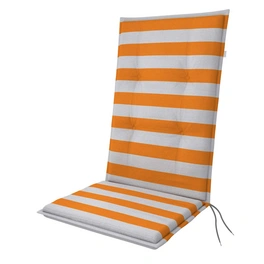 Auflage »Living«, BxHxL: 48 x 6 x 119 cm, aus 55 % Polyester und 45 % Baumwolle, grau/orange