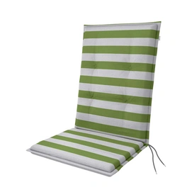 Sitzauflage »Living«, BxLxS: 48 x 110 x 6 cm, aus 55 % Polyester, 45 % Baumwolle, grün/weiß