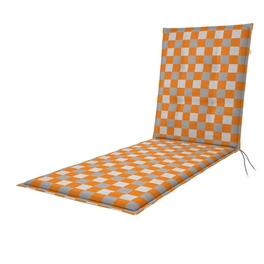 Auflage »Living«, BxL: 60 x 195 cm, mit Dekor-Muster, orange/weiß/grau, für Gartenliegen
