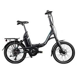 E-Bike »X100«, 20 Zoll, 9 Gänge, max. Reichweite: 120 km, schwarz/tuerkis