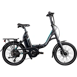 E-Bike »X100«, 20 Zoll, 9 Gänge, max. Reichweite: 120 km, schwarz/grau