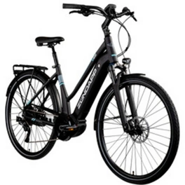 E-Bike »X400«, 28 Zoll, 11 Gänge, max. Reichweite: 145 km, schwarz/tuerkis