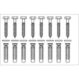Befestigungssatz, 8-teilig, geeignet für massives Mauerwerk