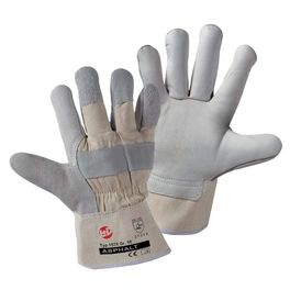 Handschuhe , beige, Rind-Narbenleder/Baumwolle, 1 Paar