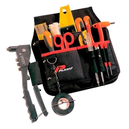 Werkzeugtasche , BxHxL: 31,5 x 5 x 36,5 cm, schwarz/rot, Polyester