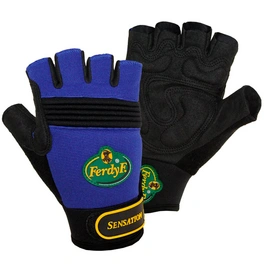 Handschuhe , blau, Synthetisches Leder/Elastan, 1 Paar