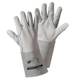 Handschuhe , grau, Nappaleder, 1 Paar