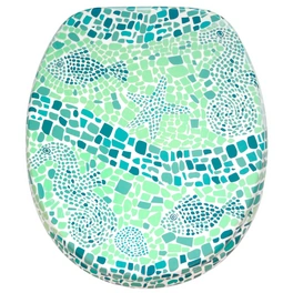 WC-Sitz, BxL: 37,7 x 47 cm, Mosaic World Green