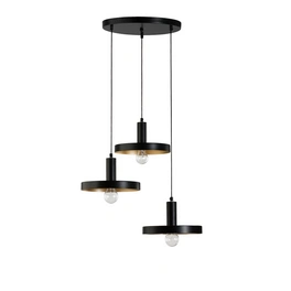 Pendelleuchte »Garni «, LED, 3-flammig, schwarz/goldfarben